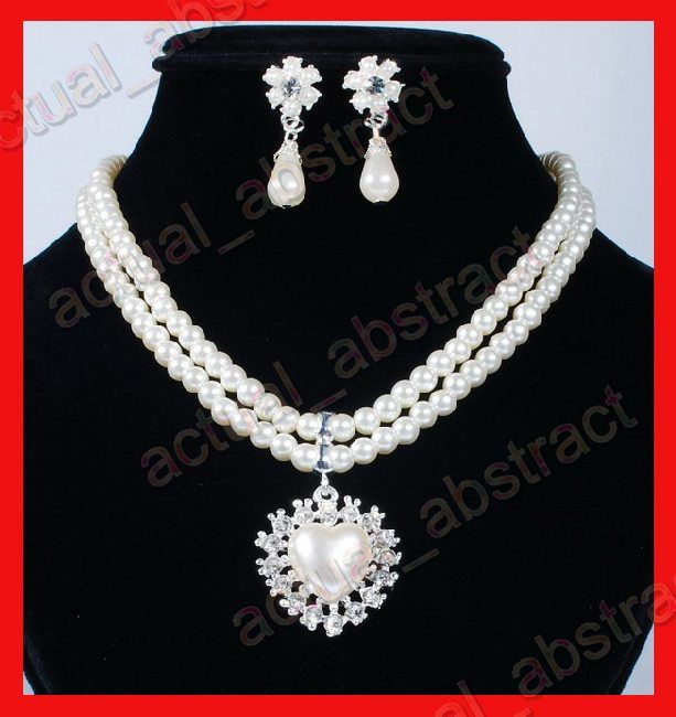 wholesale Czech rhinestone&IMITATE PEARL necklace earring 6sets