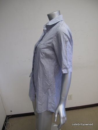 Rag & Bone Seer Sucker 3/4 Sleeve Button Down Top 4  