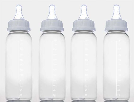 4x Glass Baby Bottles Anti colic Teat 240ml Fit Cherub  