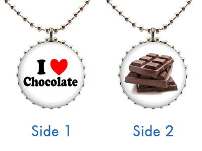   NECKLACE Style #1 Love Heart Sweet Candy Confection Gift Food Pendant
