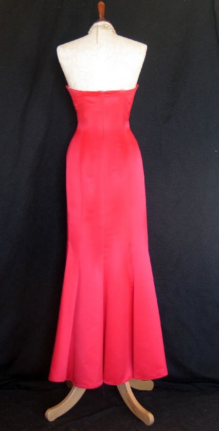 NWT Jessica McClintock Red Satin Mermaid Dress Size 7  
