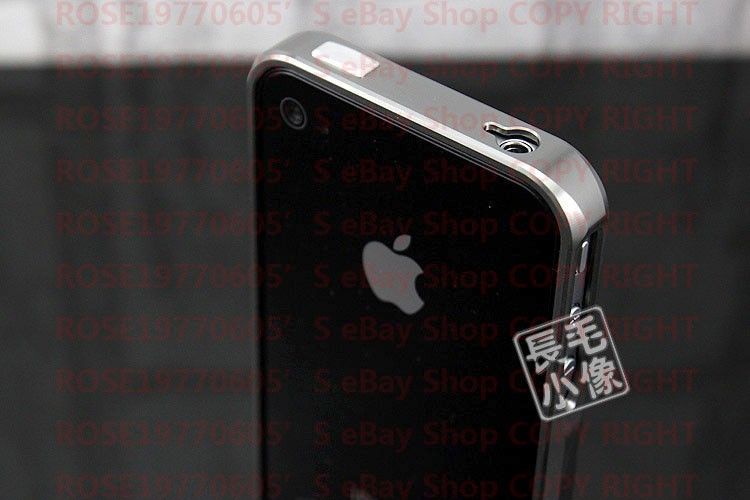 PR0454 Grey Aluminium Bumper Metal Case Cover for Genuine Apple iPhone 