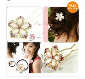   Colorful Crystal Flower Wedding Bridal Hairpin Hair Band Great Gift