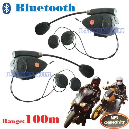2X Bluetooth Motorcycle Helmet Speaker Headset Intercom  
