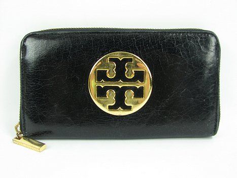 Tory Burch Amanda Zip Wallet USED Black $195  