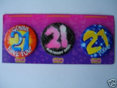21st Birthday   2 SHOT GLASSES (Shimmer/Pink/Party)  