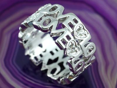 Love Heart Ring use Swarovski Crystal SR062  