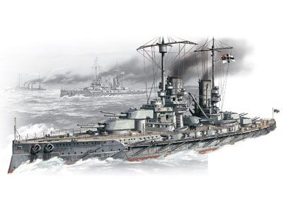 ICM S002 1/350 Groser Kurfurst WWI German Battleship  