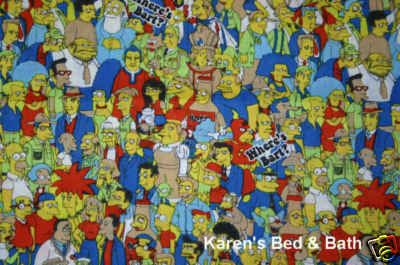 The Simpsons Springfield Bart Boys Curtain Valance NEW  