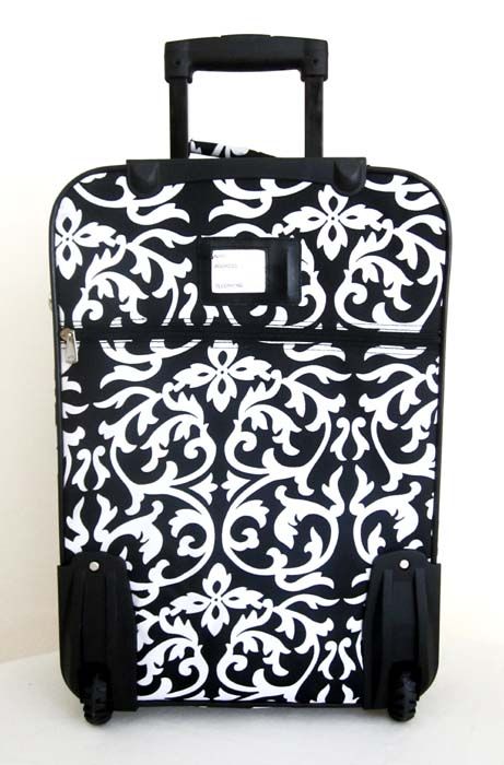 3Piece Luggage Set Travel Bag Rolling Case Wheel Floral  