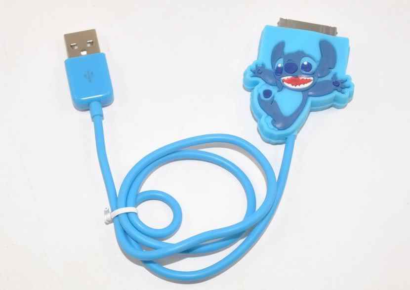 Disney Stitch USB Data Line Charging Cable iPod iPhone  
