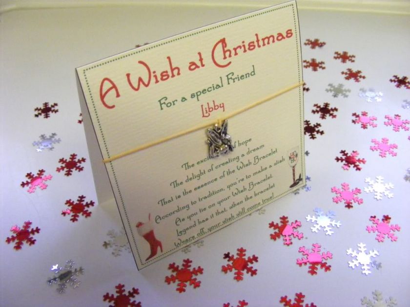   Special Best Friend Christmas Wish Bracelet Gift Card Present Novel